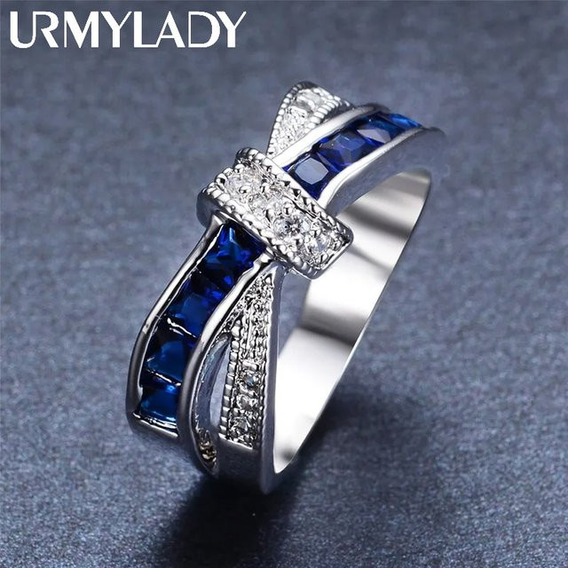 URMYLADY Ring, 925 Silber, Kristall, Damen - Bild 1