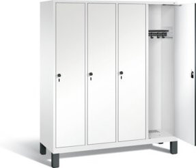 C+P Garderobenschrank Evolo in Weiß mit Front Dekor Weiß und Korpus Verkehrsweiß, H x B x T: 185 x 159 x 50 cm - Bild 1