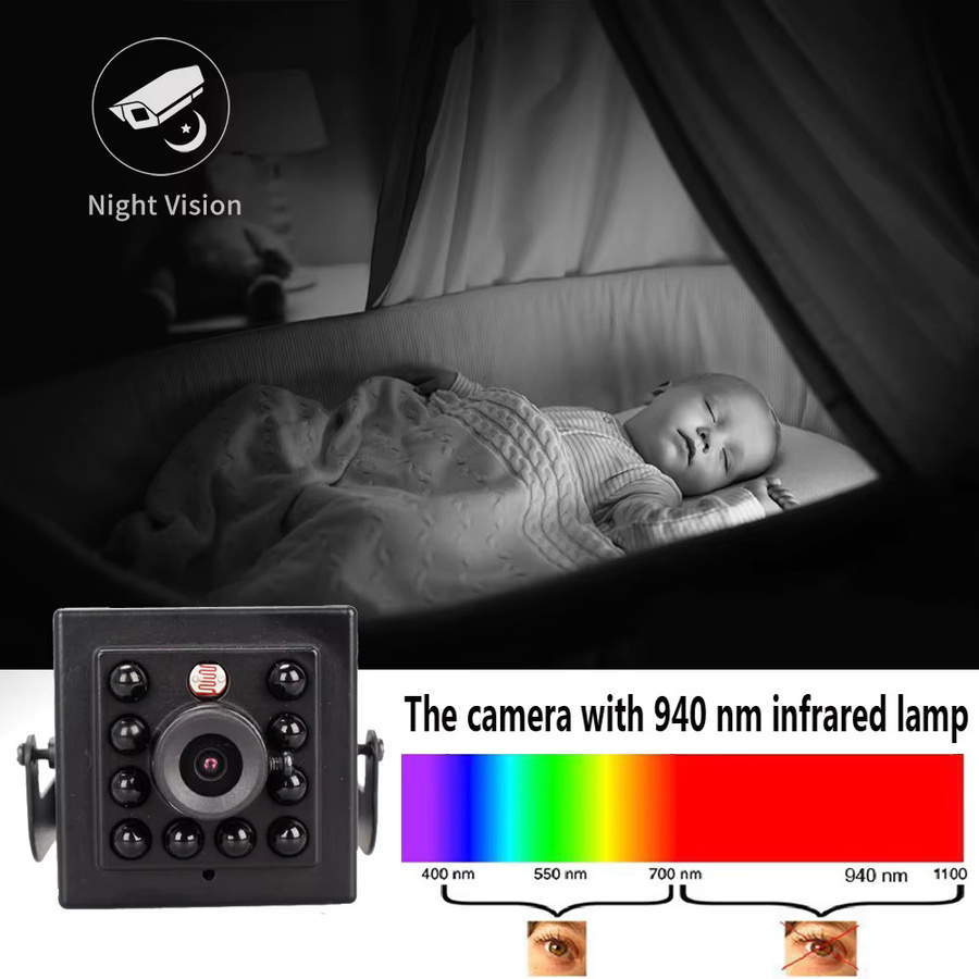 HQCAM Mini IP-Kamera mit Nachtsicht und POE in Schwarz - Bild 4