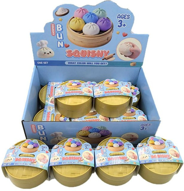 PRELEXT Squishy Knödel, Stressabbau Fidget Spielzeug, Buntes Simulationsessen - Bild 1