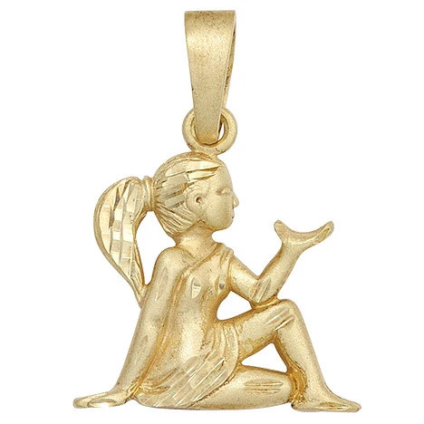 Colfem Anhänger Sternzeichen Jungfrau, 925 Silber, gold vergoldet, matt - Bild 1