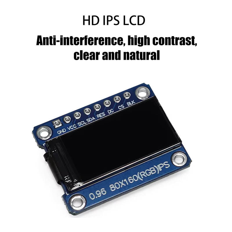 SD&HI Y-1 PC 0,96 Zoll IPS OLED Display Modul mit 65K RGB ST7735 TFT LCD Board in Blau für Arduino DIY Elektronikprojekte, Breite: 80 mm, Höhe: 160 mm - Bild 3
