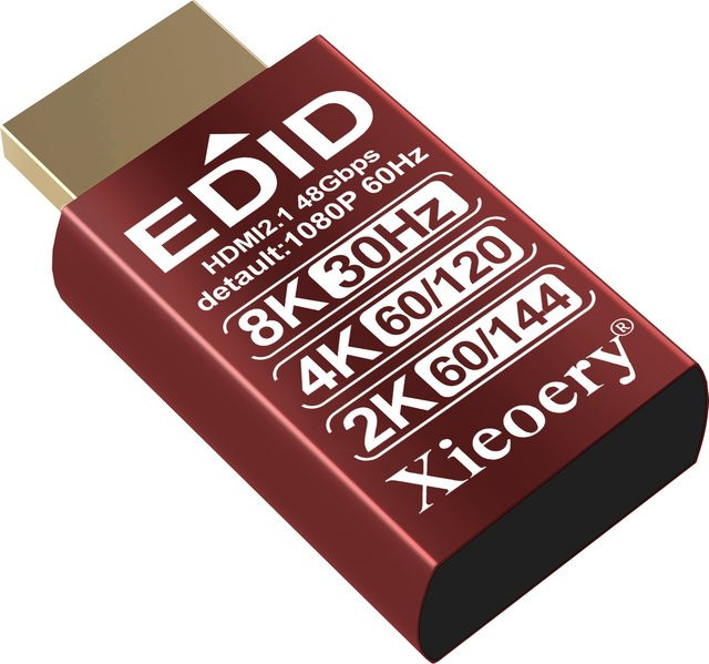 Xieoery 8K HDMI Dummy-Stecker EDID-Emulator Headless HDMI-Dongle für Gaming und Fernzugriff unterstützt 7680x4320 RGB - Bild 1