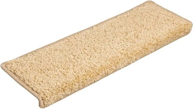 vidaXL Teppich-Treppenstufen 15 Stück, Braun, selbstklebend, rutschfest und schalldämmend, B/T/H: 65 x 21 x 4 cm - Bild 1