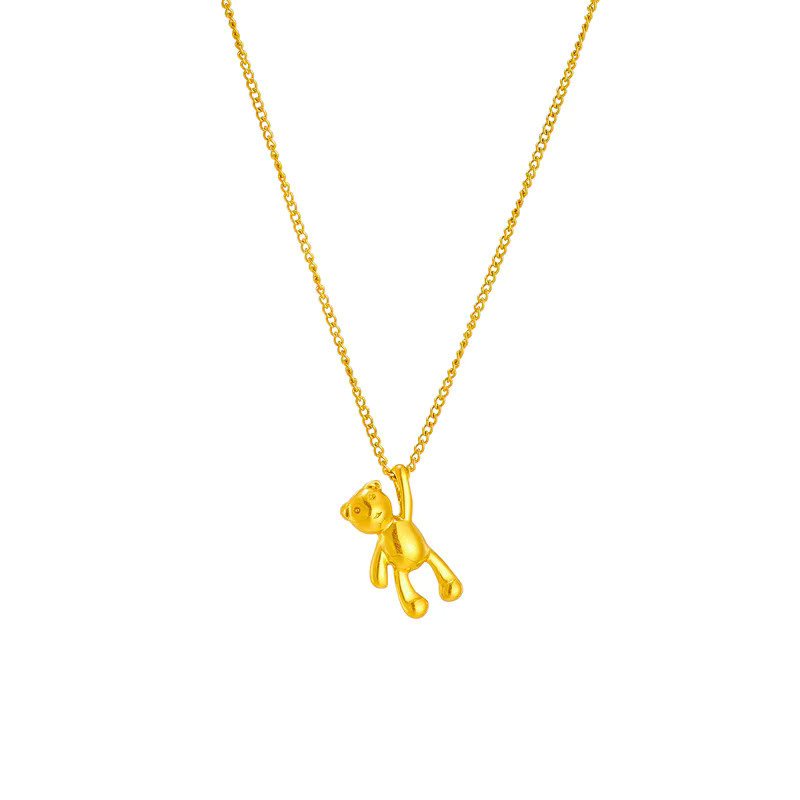 XIYANIKE Halskette, Bär Anhänger, Edelstahl, Gold, Damen - Bild 2