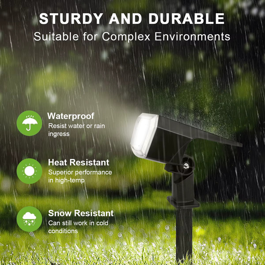 Gyarfas LED Solar-Flutlicht in Schwarz mit 1200 mAh Akku, wasserdichte Strahlerlampe für Garten und Weg - Bild 3