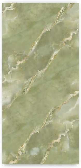 Walllux Duschrückwand Marmoris Onyx Viridis in Grün/Mehrfarbig aus Alu-Verbund, B/H: 100 x 210 cm, Stärke: 3 mm - Bild 1