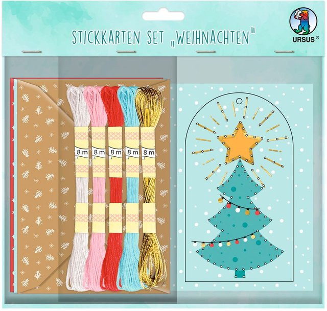 URSUS Stickkarten-Set Weihnachten für Kinder in Multicolor - Bild 1