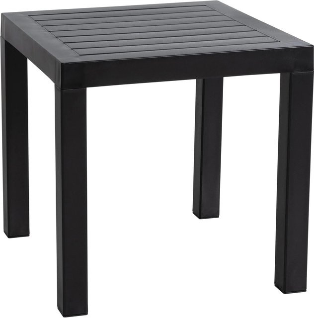 DELUKE Beistelltisch TYRA quadratisch aus Kunststoff in Schwarz matt, B/T/H: 45 x 45 x 45 cm - Bild 1