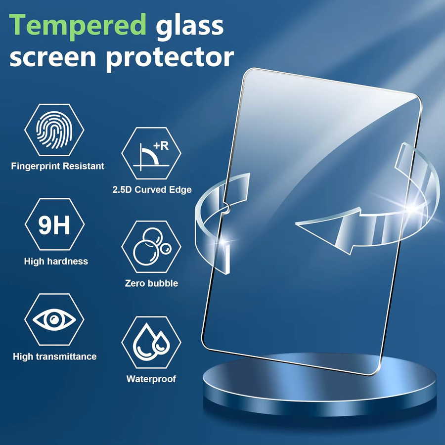 Teclast Tablet-Displayschutzfolie aus gehärtetem Glas für T60 AI und T60 Plus (12,0 Zoll), transparent, Anti-Fingerprint mit 2.5D Radian Edge - Bild 2