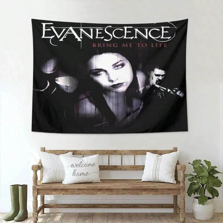 Evanescence Rockband Wandteppich von JMG Household Supplies, Farbe: Schwarz, Material: Polyester, B x H: 40 x 60 cm - Bild 2