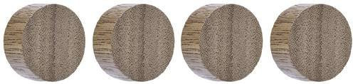 Magnetoplan Magnet Design Wood Series Magnet Circle aus Walnussholz, rund, Farbe: Braun, Durchmesser: 30 mm, Höhe: 13 mm, 4 Stück - Bild 1
