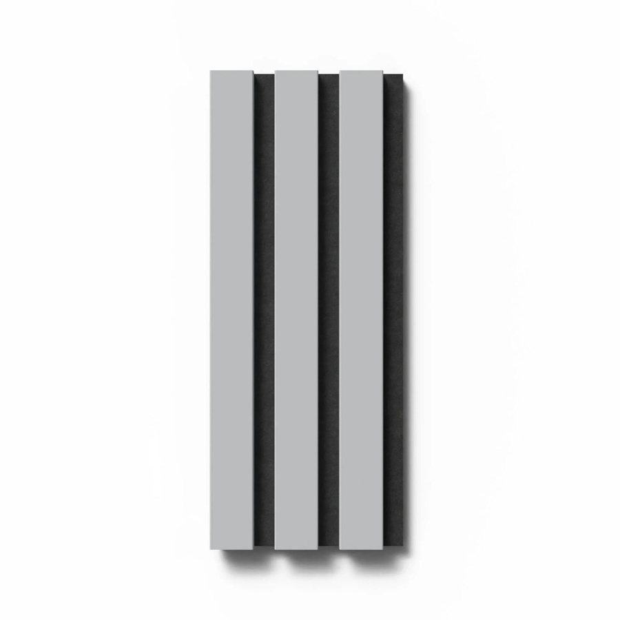 Denpanels Akustikpaneel mit Streifenoptik in Hellgrau und Schwarz aus Filz und MDF, B: 29,5 cm, H: 15 cm - Bild 2