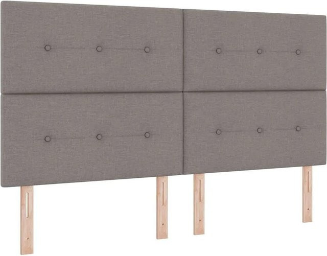 vidaXL Kopfteil aus Kunstleder in Taupe, modernes gepolstertes Kopfteil für dein Schlafzimmer, Breite: 180 cm, Höhe: 128 cm, Tiefe: 7 cm - Bild 1