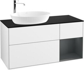 V&B Waschtischunterschrank Finion mit Wandbeleuchtung, Farbe Weiß lackiert, B/T/H: 120 x 60,3 x 50,1 cm - Bild 1