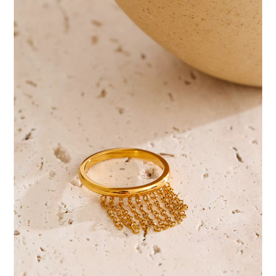 Yhpup Ring, Edelstahl, Gold, Größe 67.8, Unisex - Bild 3