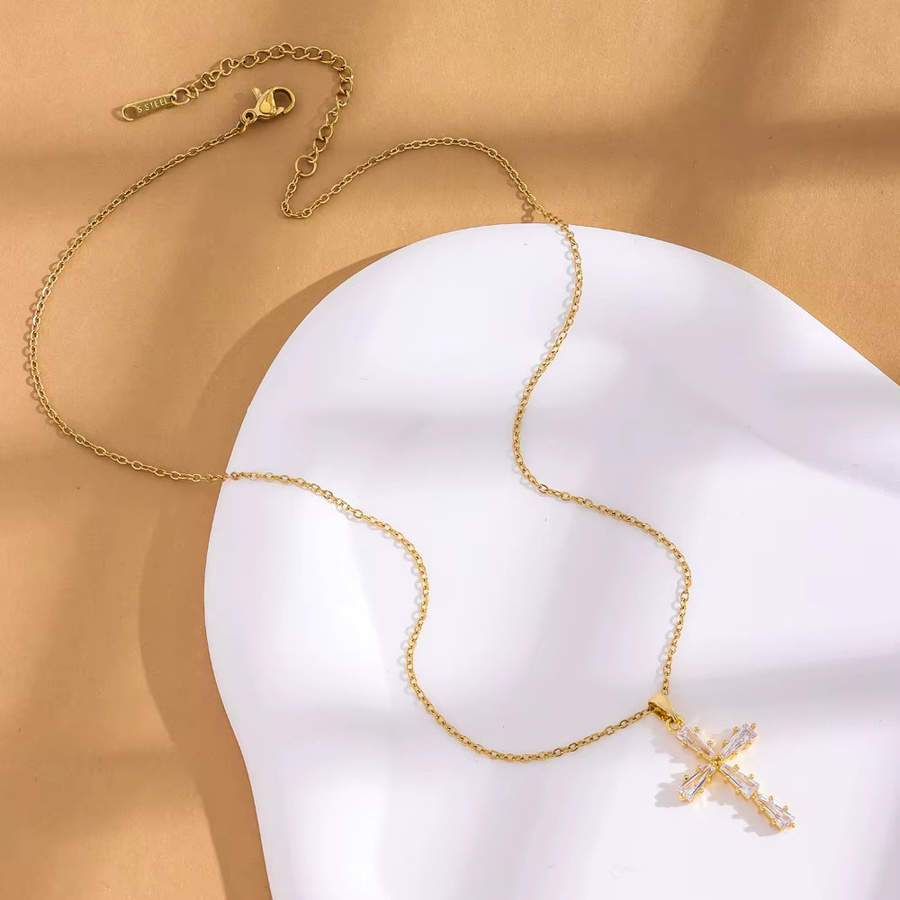 Marisa Halskette, 18K Gold überzogen, Edelstahl, Zirkonia, Kristall, Damen - Bild 3