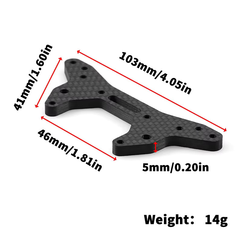 ARRMA Carbonfaser-Stoßdämpferbrücke vorne und hinten, 1/7 RC Car Truck Parts - Bild 3