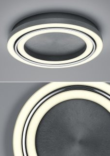 Elements Ben LED-Deckenleuchte Anthrazit mit Tunable White und Fernbedienung, rund - Bild 1