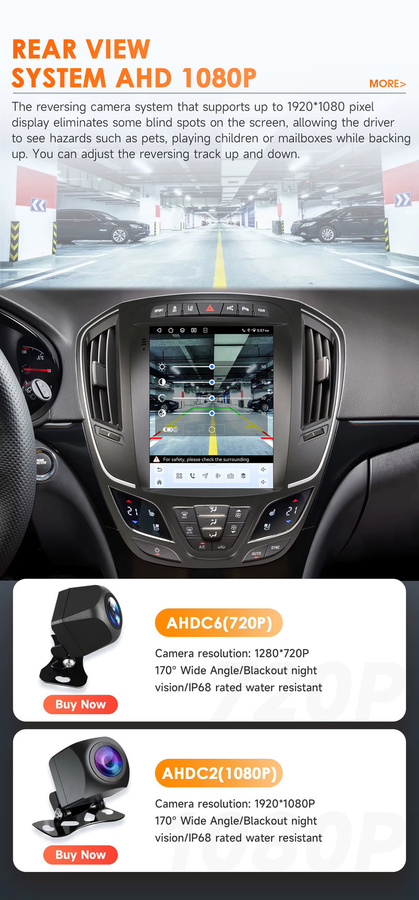 OSSURET Android Autoradio mit 9,7 Zoll Bildschirm für Opel Insignia und Buick Regal 2014-2018, Carplay Multimedia-Player mit GPS und 360-Grad-Kamera, Schwarz - Bild 5