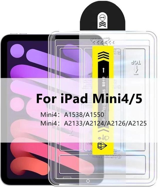 HD Displayschutzfolie aus gehärtetem Glas für Apple iPad Air, Pro, Mini und iPad Modelle in Transparent mit Installationswerkzeug - Bild 1