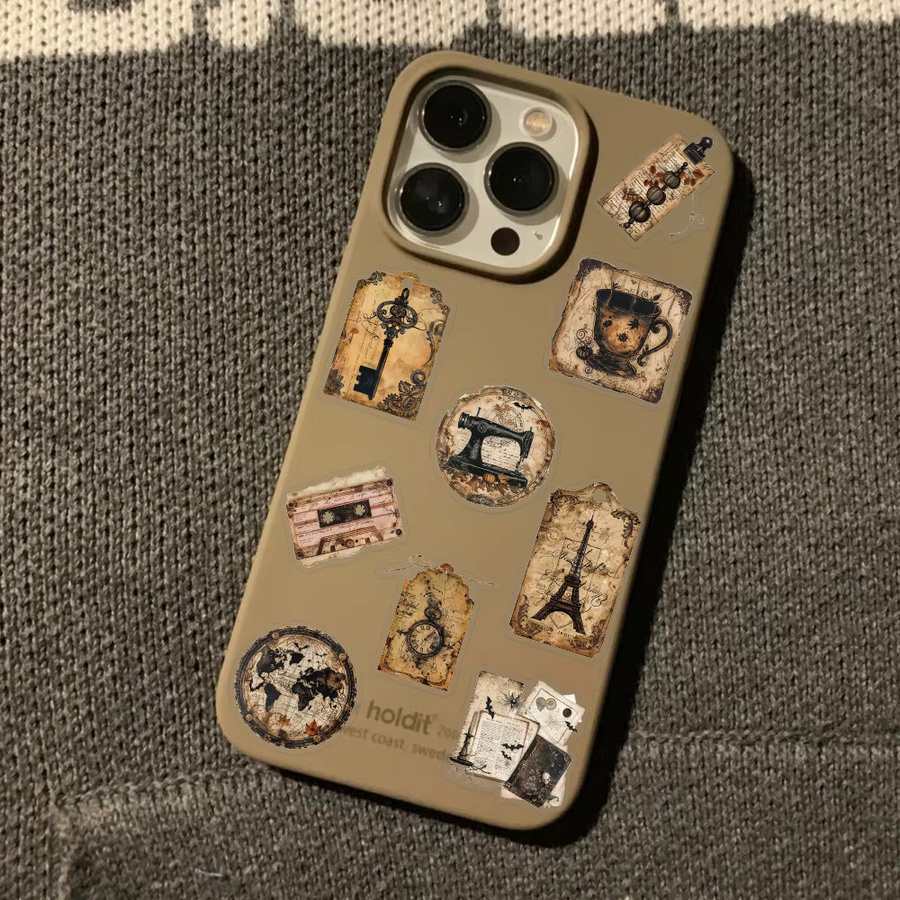 50 Stück Vintage PET Aufkleber Transparent Multicolour für Laptop, Telefon und Sammelalben - Bild 4