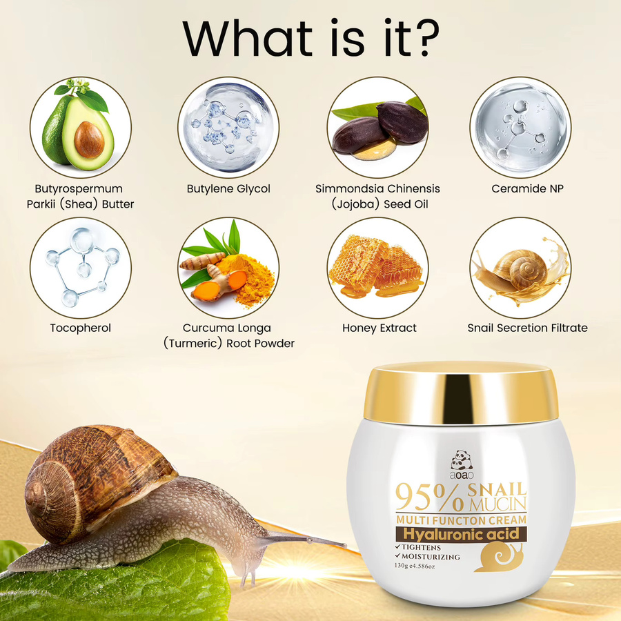 aoao Snail Essence Gesichtscreme, Unisex - Bild 3
