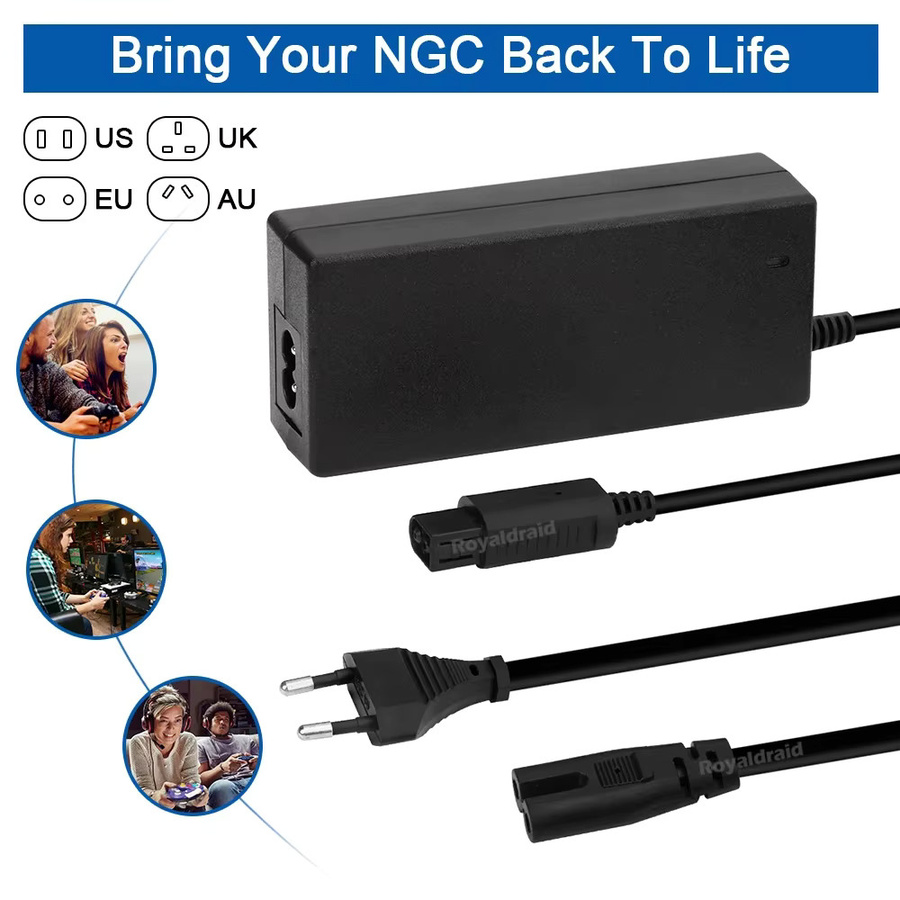 HeroAngel AC-Adapter Netzteil für GameCube Videospielkonsole in Schwarz - Bild 2