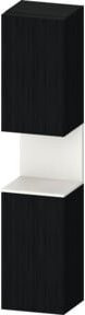 Duravit Hochschrank Qatego in Weiß und Schwarz mit Glastüren, LED-Beleuchtung und integrierten Regalen, B/T/H: 40 x 36 x 176 cm - Bild 1