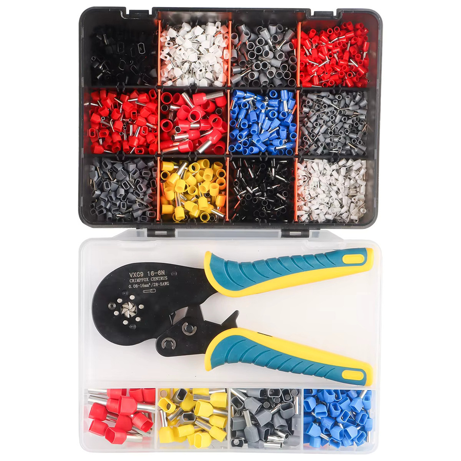 WOZOBUY HSC8 6-4A/6-6 Aderendhülsen-Crimpzange Set mit Aufbewahrungsbox für elektrische Arbeiten - Bild 2