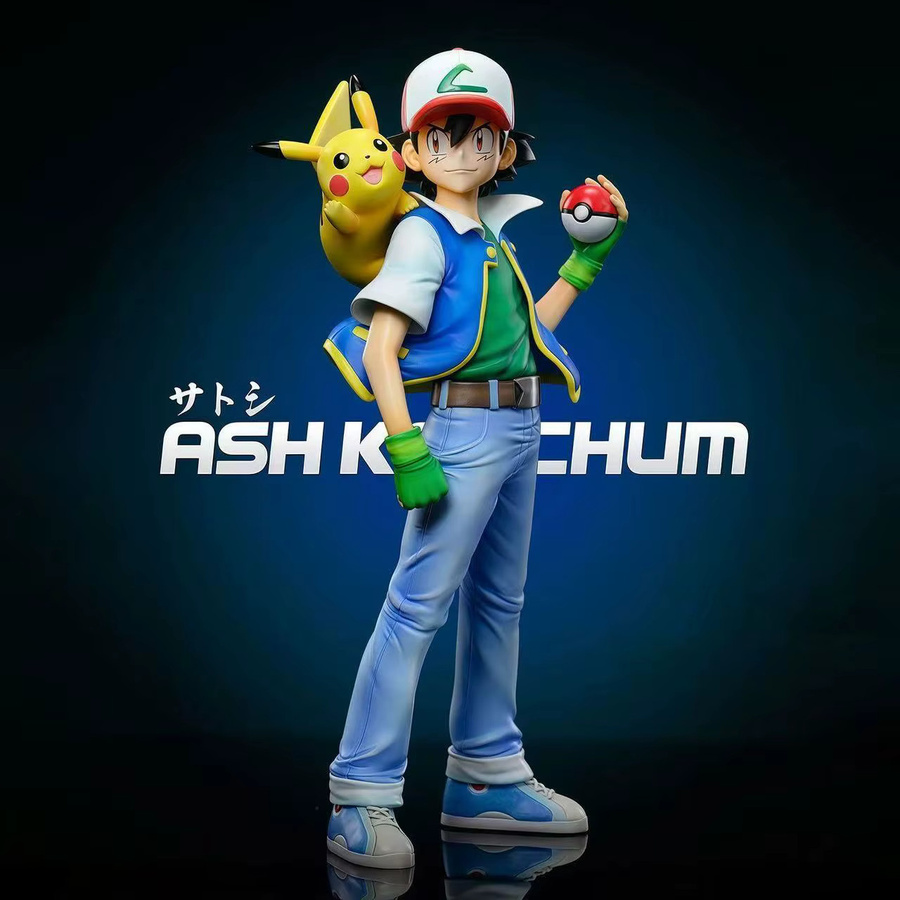 Bandai Pokémon Ash Ketchum Anime Figur, Actionfigur, 18 cm, Kunststoff - Bild 2