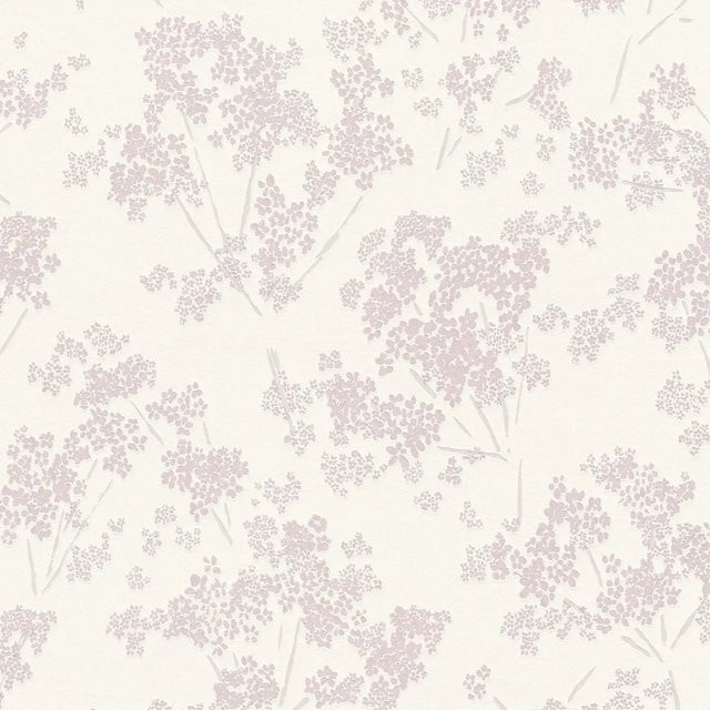 PROFHOME 395481-GU Blumen Tapete Floral Schimmernd Weiß Rosa, B: 0,53 m, L: 10,05 m - Bild 1