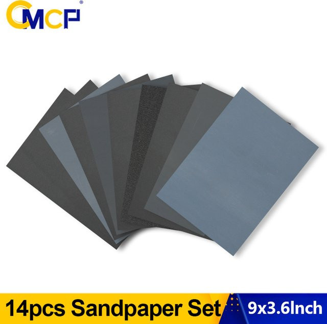 CMCP 14-teiliges Schleifpapier-Set für Nass- und Trockenanwendung zum Polieren von Holz und Metall mit Körnungen von 800 bis 3000 - Bild 1