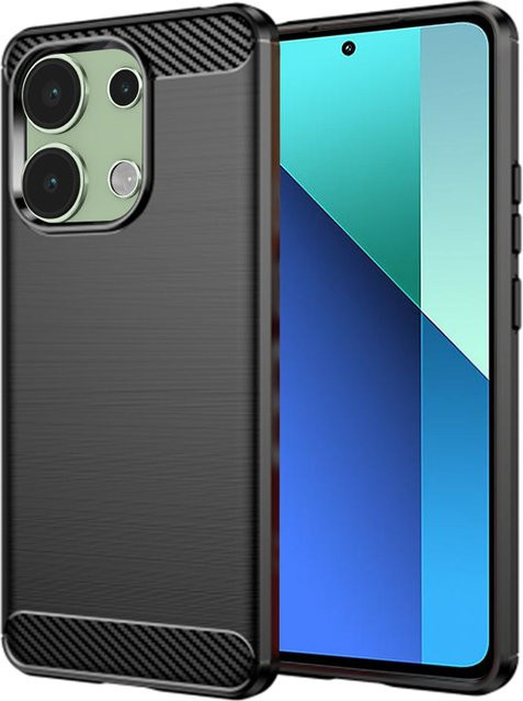 Techsuit Schutzhülle für Xiaomi Redmi Note 13 4G in Carbon-Optik, Schwarz - Bild 1