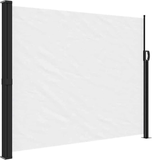 vidaXL Ausziehbare Seitenmarkise aus Polyester in Weiß, Höhe: 160 cm, Breite: 300 cm - Bild 1