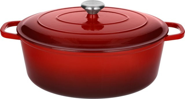 SILVERCREST Premium-Gusseisenbräter aus emailliertem Gusseisen, Rot, 7,1 l - Bild 1