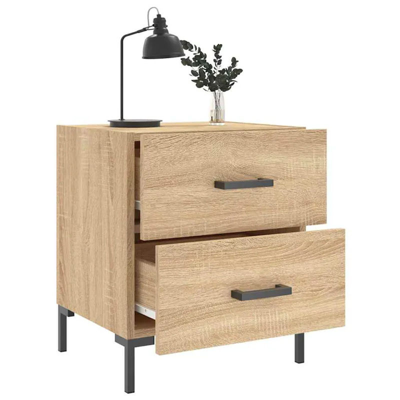 Vidaxl Nachttische 2er Set Modern Sonoma-Eiche B/T/H: 40 x 35 x 47,5 cm - Bild 3