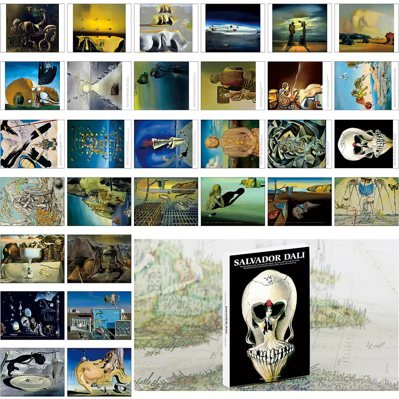 30 Stück Salvador Dali Postkarten mit berühmten Ölgemälden als Kunstwerk-Sammlung in Multicolour - Bild 2