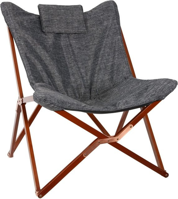 Lesli Relaxsessel aus Holz und Polyester in Grau und Braun für Garten, Balkon und Terrasse - Bild 1