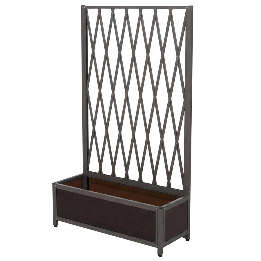 MCW Alu-Rankgitter G21 Scherengitter als Rankhilfe für Blumenkasten und Pflanzkübel aus Stahl, grau, H x B x T: 152 x 90 x 35 cm - Bild 3