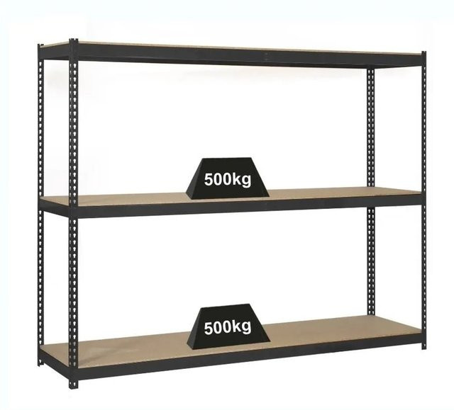 PROREGAL Schwerlastregal Wood Beast Anthrazit mit 3 Ebenen, H x B x T: 200 x 210 x 75 cm - Bild 1
