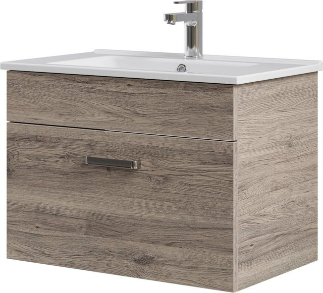 Pelipal Waschtisch Quickset 313 Sanremo Eiche Terra mit Softclose, Breite: 75 cm - Bild 1