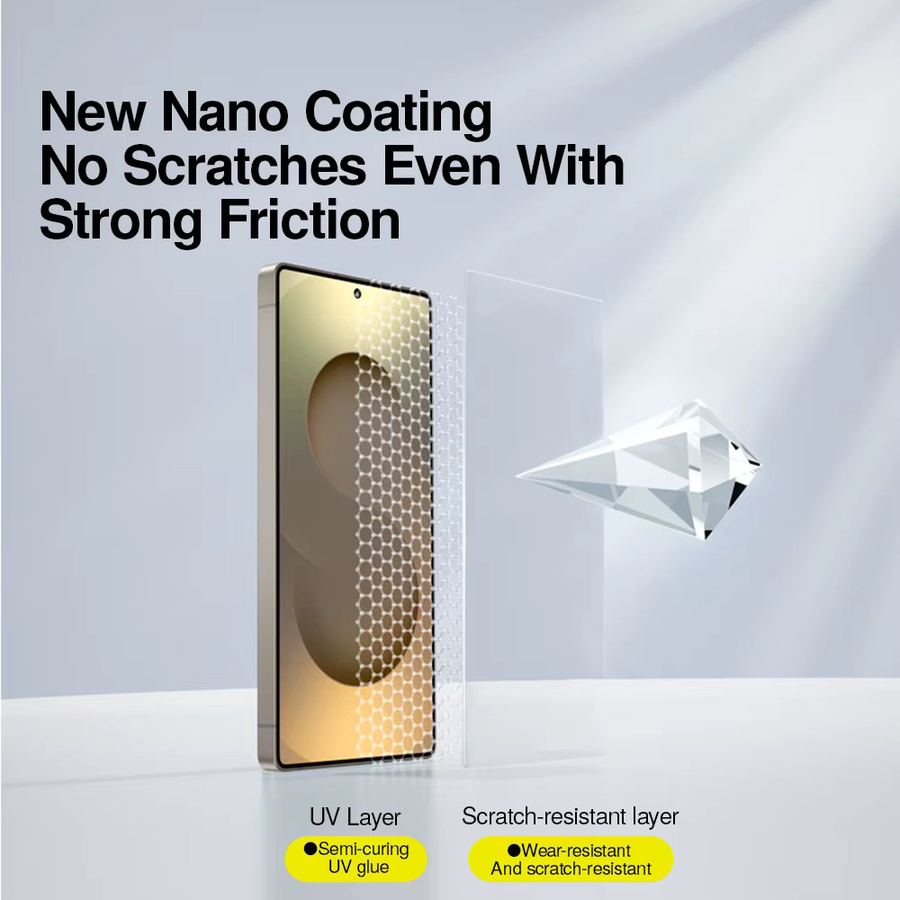 SmartDevil Displayschutzfolie für Samsung S25Ultra, S24Ultra und S23, transparent, mikrokristalliner Weichfilm mit Vollkleber - Bild 2