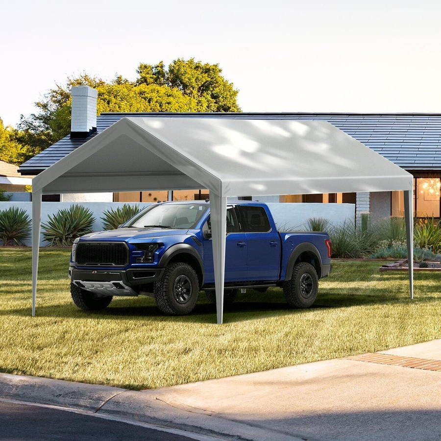 Buying Solutions MB Carport Ersatzdach Garagen-Oberzelt aus PE-Kunststoff-Gewebe, grau, B: 615 cm, T: 304 cm - Bild 7