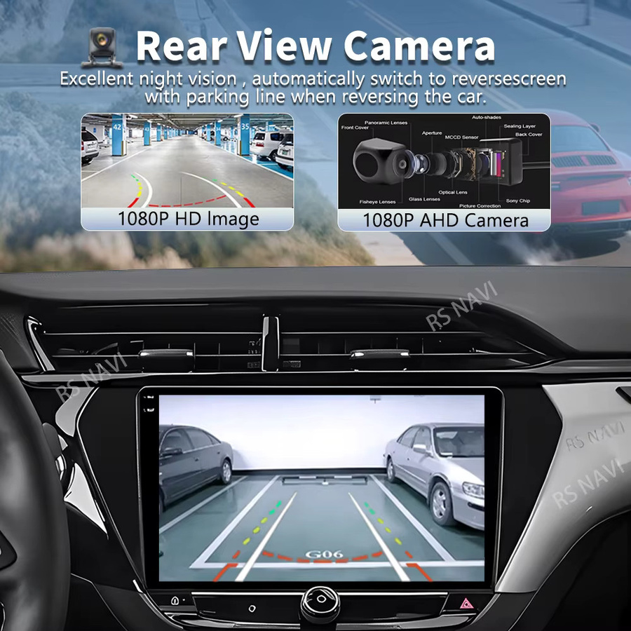 RSNAVI Android 16 Autoradio für Opel Corsa F 2019 - 2023 mit 2K QLED Display, GPS, CarPlay, 4G und Multimedia-Videoplayer in Schwarz - Bild 2