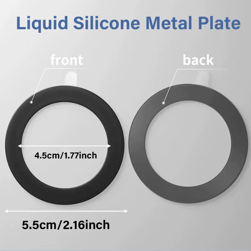 QGhappy MagSafe Metallplatten aus Silikon für kabelloses Laden, universelle ultradünne Magnetaufkleber für dein iPhone, Farbe: Weiß - Bild 3