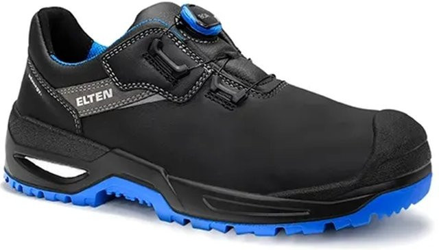 Elten Sicherheitshalbschuh Stefano Boa S3 ESD aus Rindleder in Black-Blue, Größe 37 - Bild 1