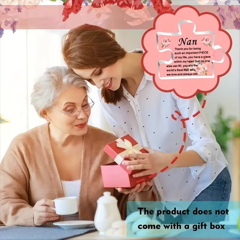 Heartfelt Nan Acryl-Puzzleteil mit Blumenmuster - Bild 2