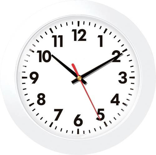 EUROTIME Wanduhr, Quarz, Weiß, 30,5 cm - Bild 1