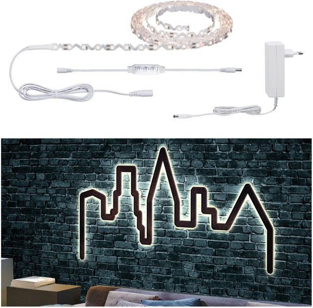 Paulmann FlexLED 3D Basis-Set Neon Flex Leuchtschrift in Warmweiß, 5 m Länge - Bild 1